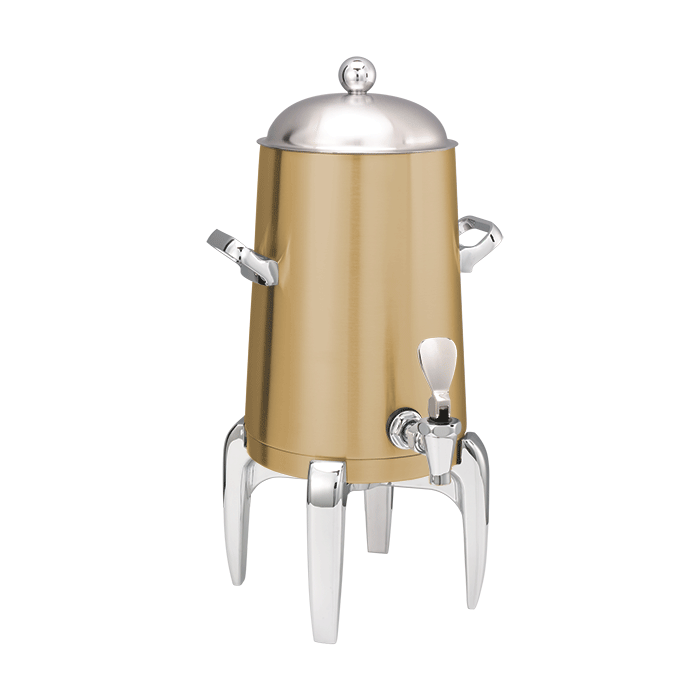 Flame Free™ Thermo-Urn™ 1.5-Gallon Vacuum Insulated Urn with Modern Legs and Domed Lid in Vintage Gold