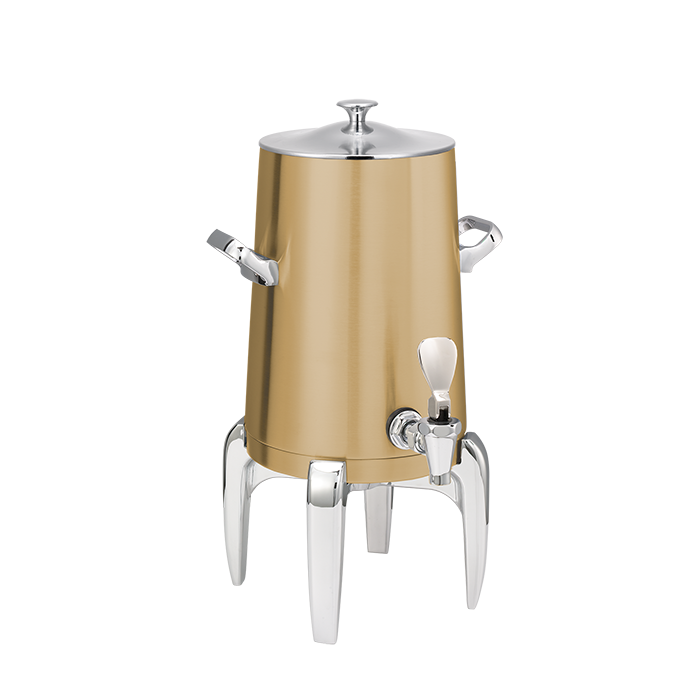 Flame Free™ Thermo-Urn™ 1.5-Gallon Vacuum Insulated Urn with Modern Legs and Classic Lid in Vintage Gold