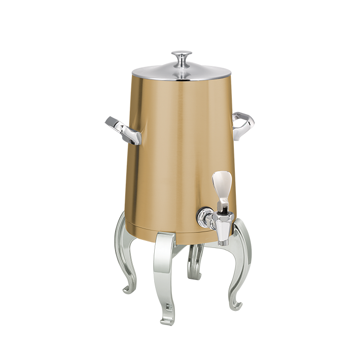 Flame Free™ Thermo-Urn™ 1.5-Gallon Vacuum Insulated Urn with Regal Legs and Classic Lid in Vintage Gold