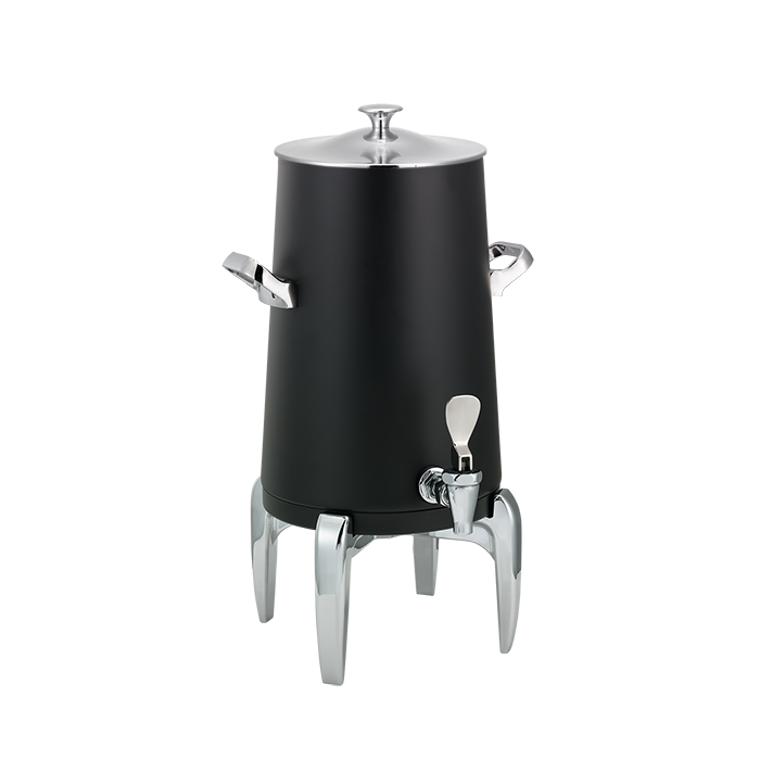 Flame Free™ Thermo-Urn™ 3-Gallon Vacuum Insulated Urn with Modern Legs and Classic Lid in Black Powdercoat