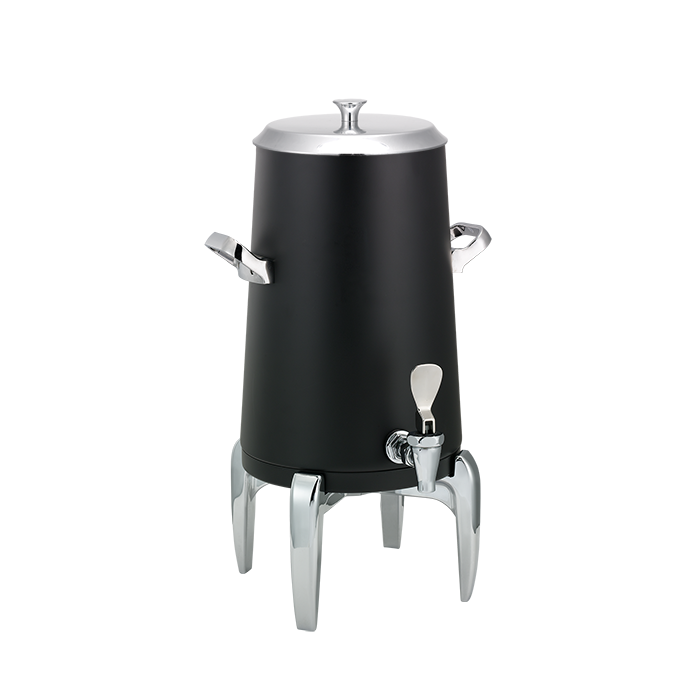 Flame Free™ Thermo-Urn™ 3-Gallon Vacuum Insulated Urn with Modern Legs and Flat Lid in Black Powdercoat
