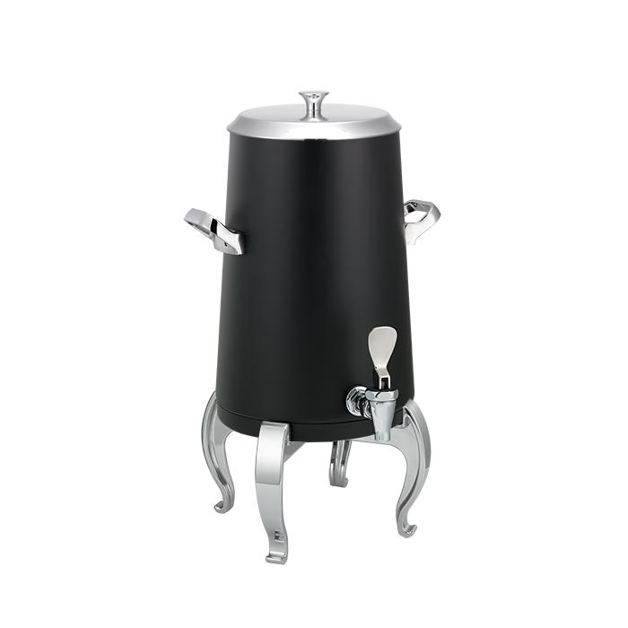 Flame Free™ Thermo-Urn™ 3-Gallon Vacuum Insulated Urn with Regal Legs and Flat Lid in Black Powdercoat