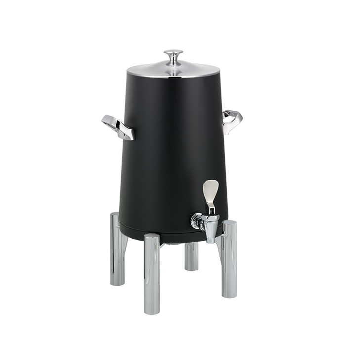 Flame Free™ Thermo-Urn™ 3-Gallon Vacuum Insulated Urn with Round Legs and Classic Lid in Black Powdercoat