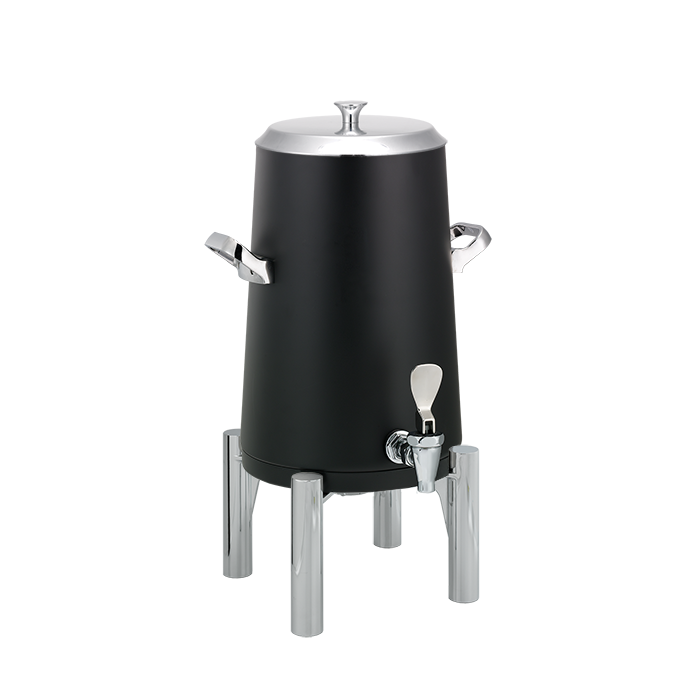 Flame Free™ Thermo-Urn™ 3-Gallon Vacuum Insulated Urn with Round Legs and Flat Lid in Black Powdercoat