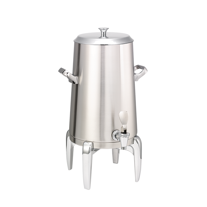 Flame Free™ Thermo-Urn™ 3-Gallon Vacuum Insulated Urn with Modern Legs and Flat Lid in Brushed Stainless