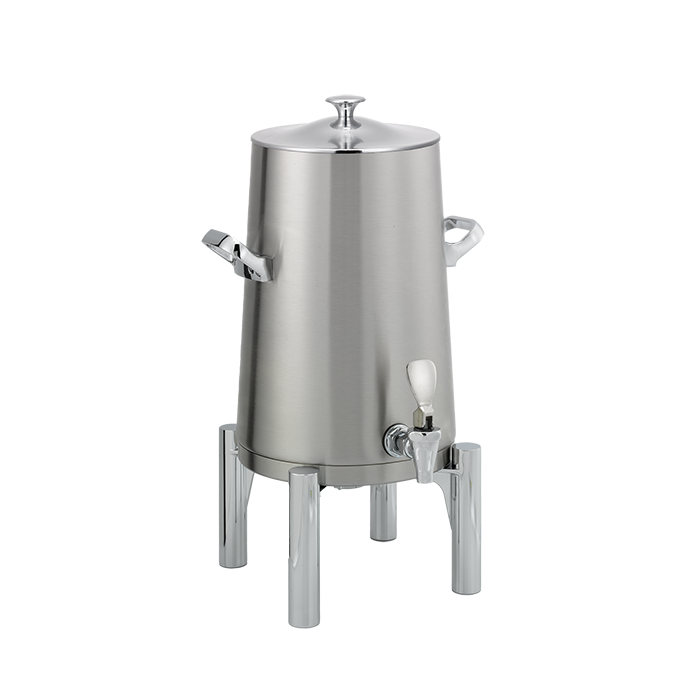 Flame Free™ Thermo-Urn™ 3-Gallon Vacuum Insulated Urn with Round Legs and Classic Lid in Brushed Stainless
