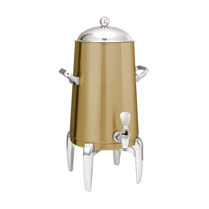 Flame Free™ Thermo-Urn™ 3-Gallon Vacuum Insulated Urn with Modern Legs and Domed Lid in Vintage Gold