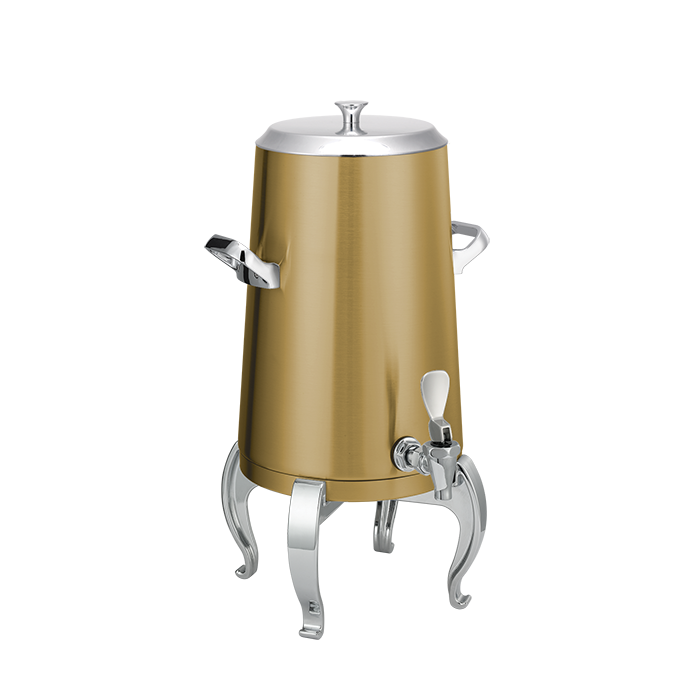 Flame Free™ Thermo-Urn™ 3-Gallon Vacuum Insulated Urn with Regal Legs and Flat Lid in Vintage Gold