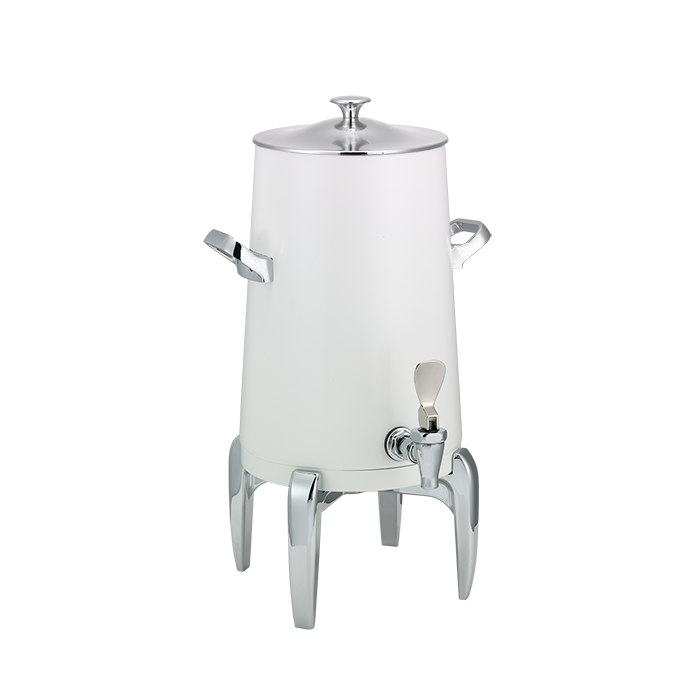 Flame Free™ Thermo-Urn™ 3-Gallon Vacuum Insulated Urn with Modern Legs and Classic Lid in White