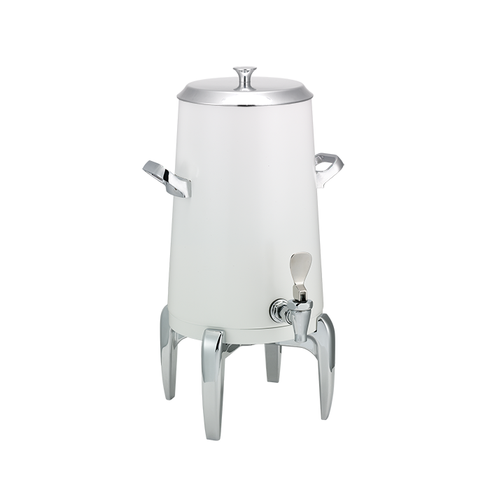 Flame Free™ Thermo-Urn™ 3-Gallon Vacuum Insulated Urn with Modern Legs and Flat Lid in White