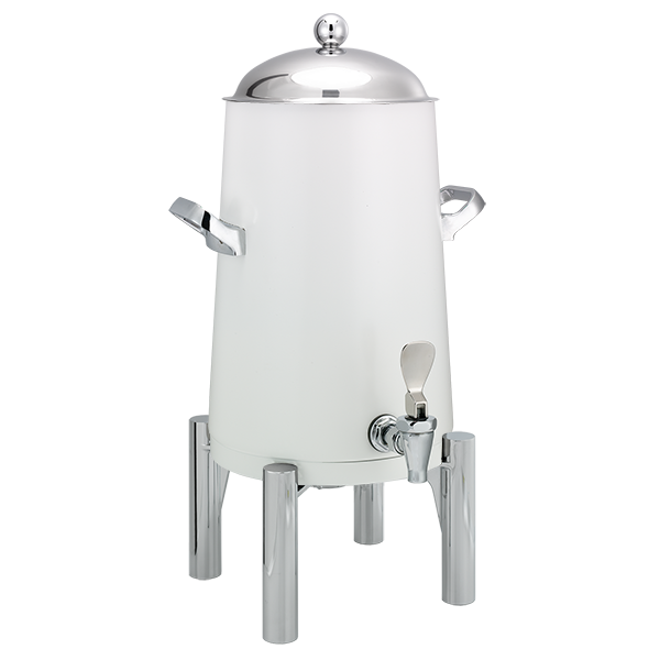 Flame Free™ Thermo-Urn™ 3-Gallon Vacuum Insulated Urn with Round Legs and Domed Lid in White
