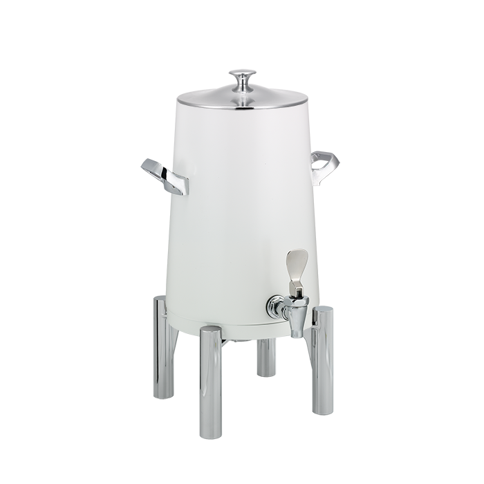 Flame Free™ Thermo-Urn™ 3-Gallon Vacuum Insulated Urn with Round Legs and Classic Lid in White