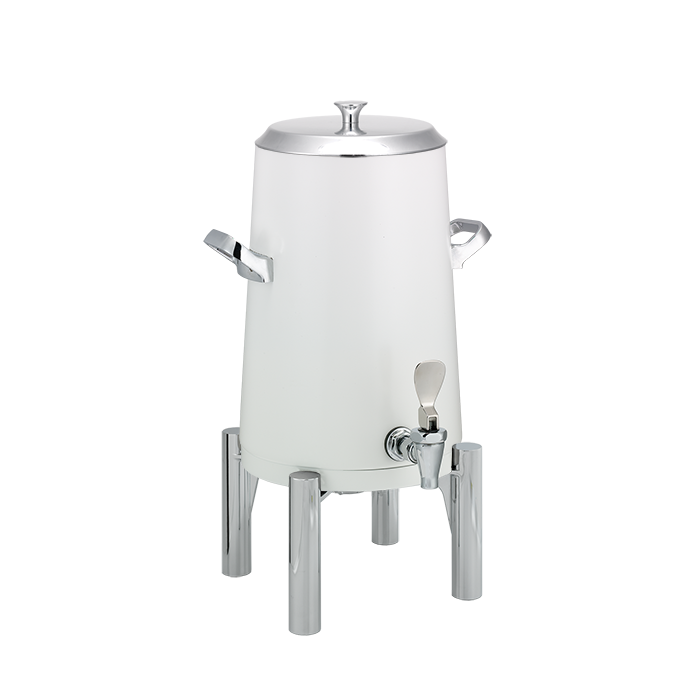 Flame Free™ Thermo-Urn™ 3-Gallon Vacuum Insulated Urn with Round Legs and Flat Lid in White
