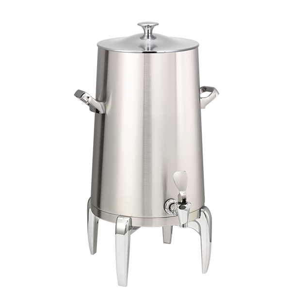 Flame Free™ Thermo-Urn™ 5-Gallon Vacuum Insulated Urn with Modern Legs and Classic Lid in Brushed Stainless