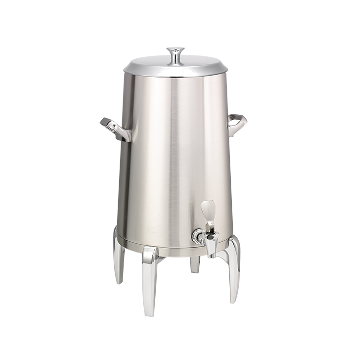 Flame Free™ Thermo-Urn™ 5-Gallon Vacuum Insulated Urn with Modern Legs and Flat Lid in Brushed Stainless