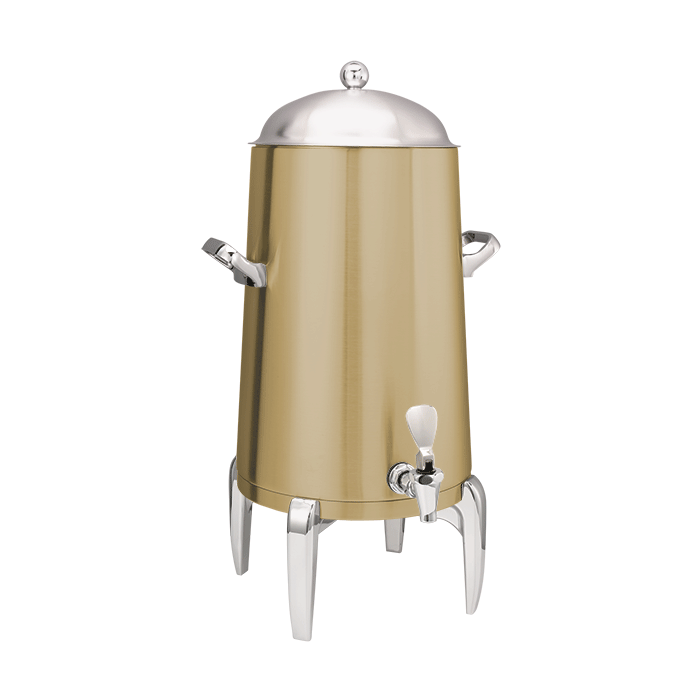 Flame Free™ Thermo-Urn™ 5-Gallon Vacuum Insulated Urn with Modern Legs and Domed Lid in Vintage Gold