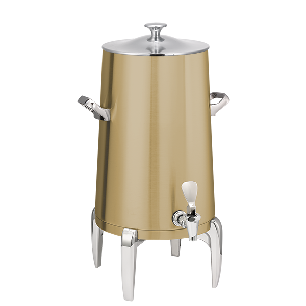 Flame Free™ Thermo-Urn™ 5-Gallon Vacuum Insulated Urn with Modern Legs and Classic Lid in Vintage Gold