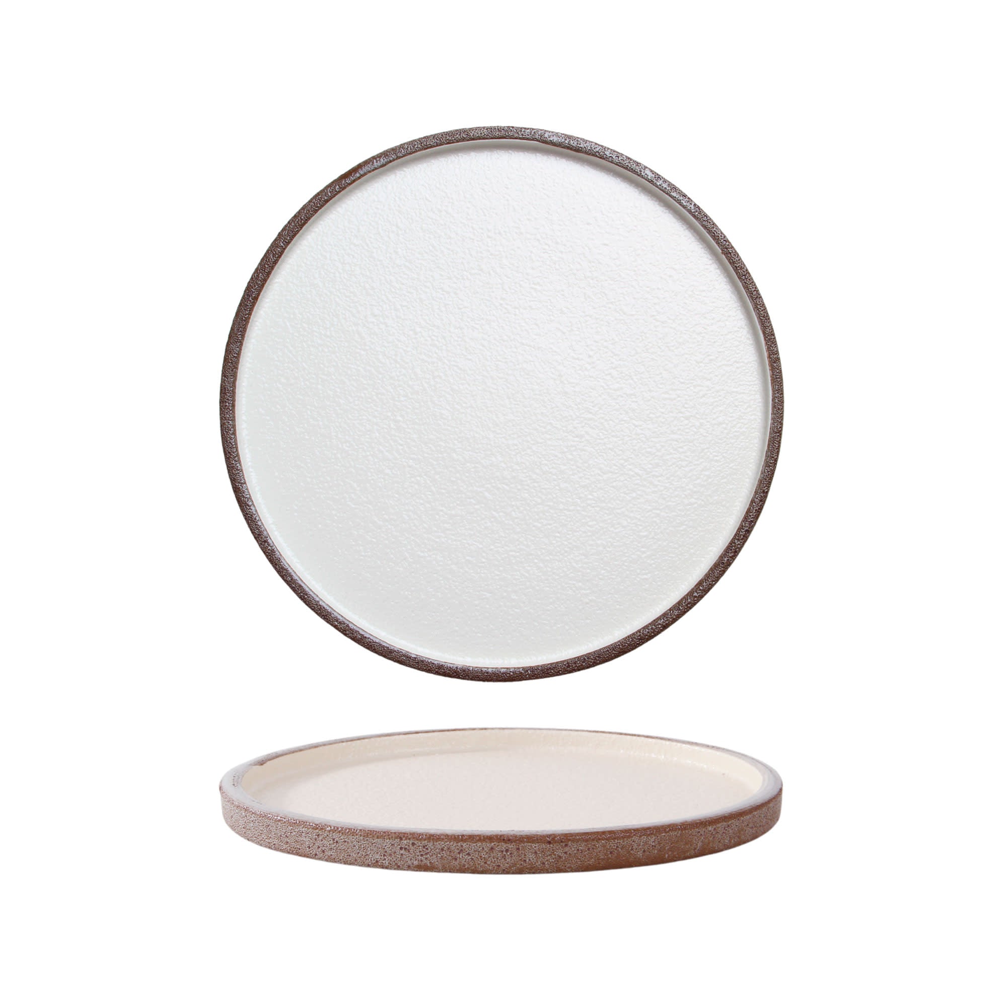 8.6" Arrecife Basalto Dessert Plate, White