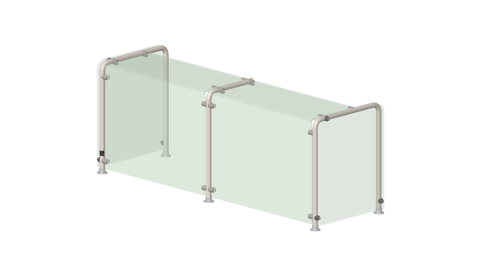 60.25-inch-wide NSF Contemporary Cafeteria Breath Guard 4-Well/Pan