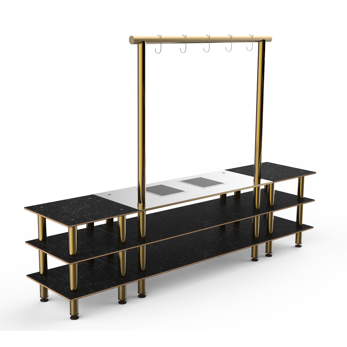 Large Arch Induction Station L 130.0" W 29.5" Modular