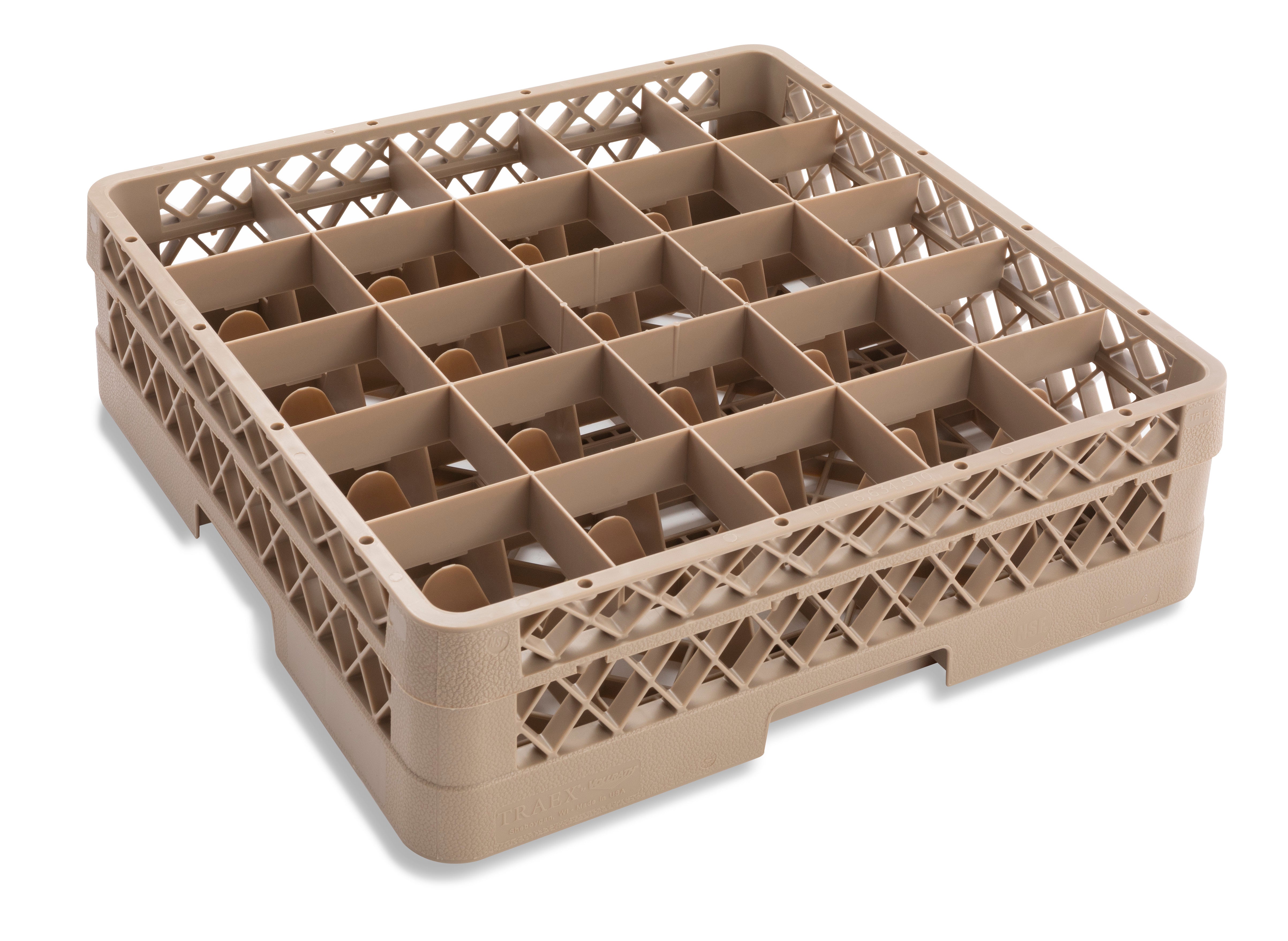 Traex® full-size square 25 compartment rack