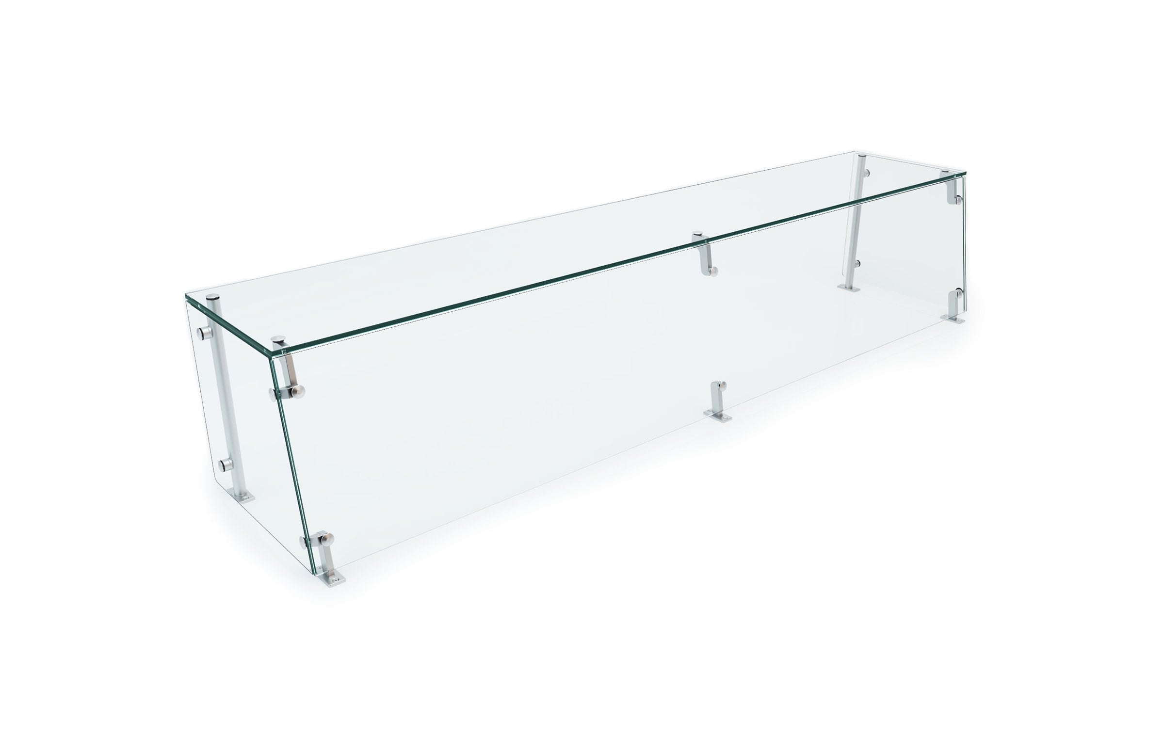 Versa-Gard Sloped Glass Full-Service Food Protector Display with Top Shelf