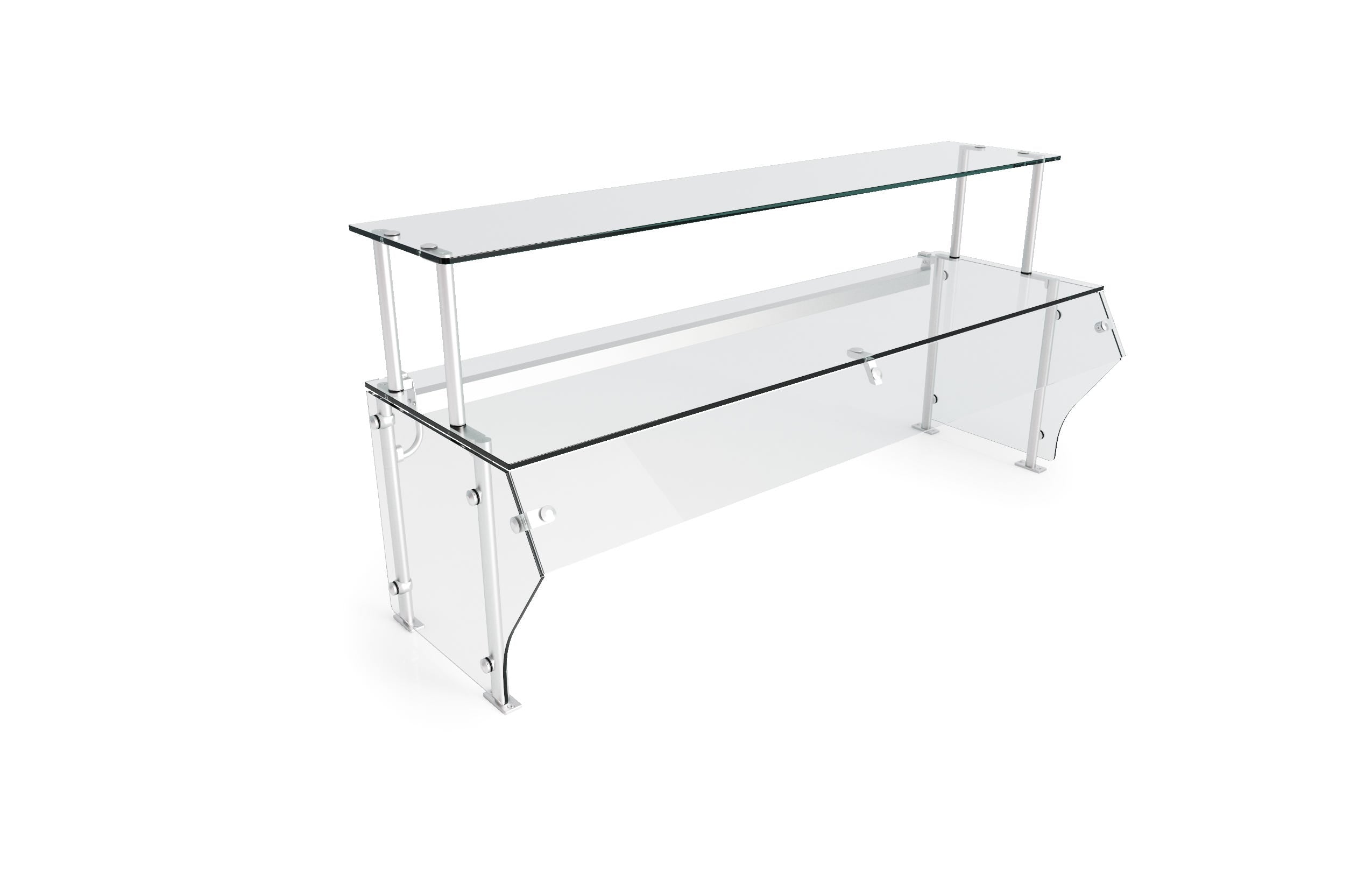 Versa-Gard 2-Tier Self-Service Food Protector with Angled Lower Panel