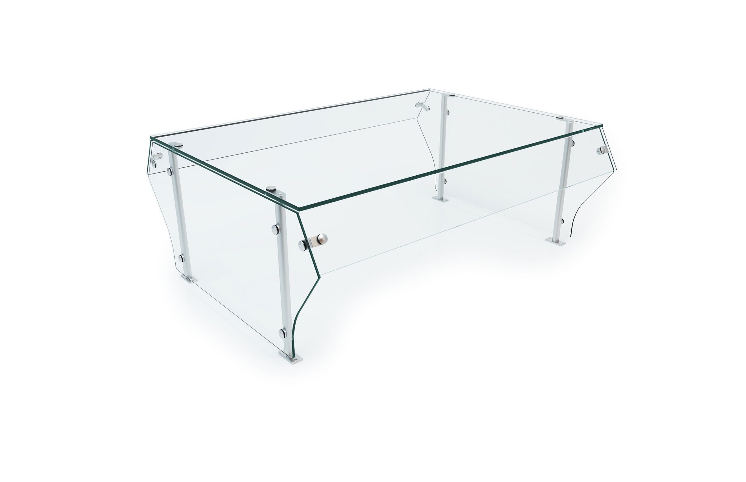 Versa-Gard Double-Sided Self-Service Food Protector with Dual Angled Front Panels