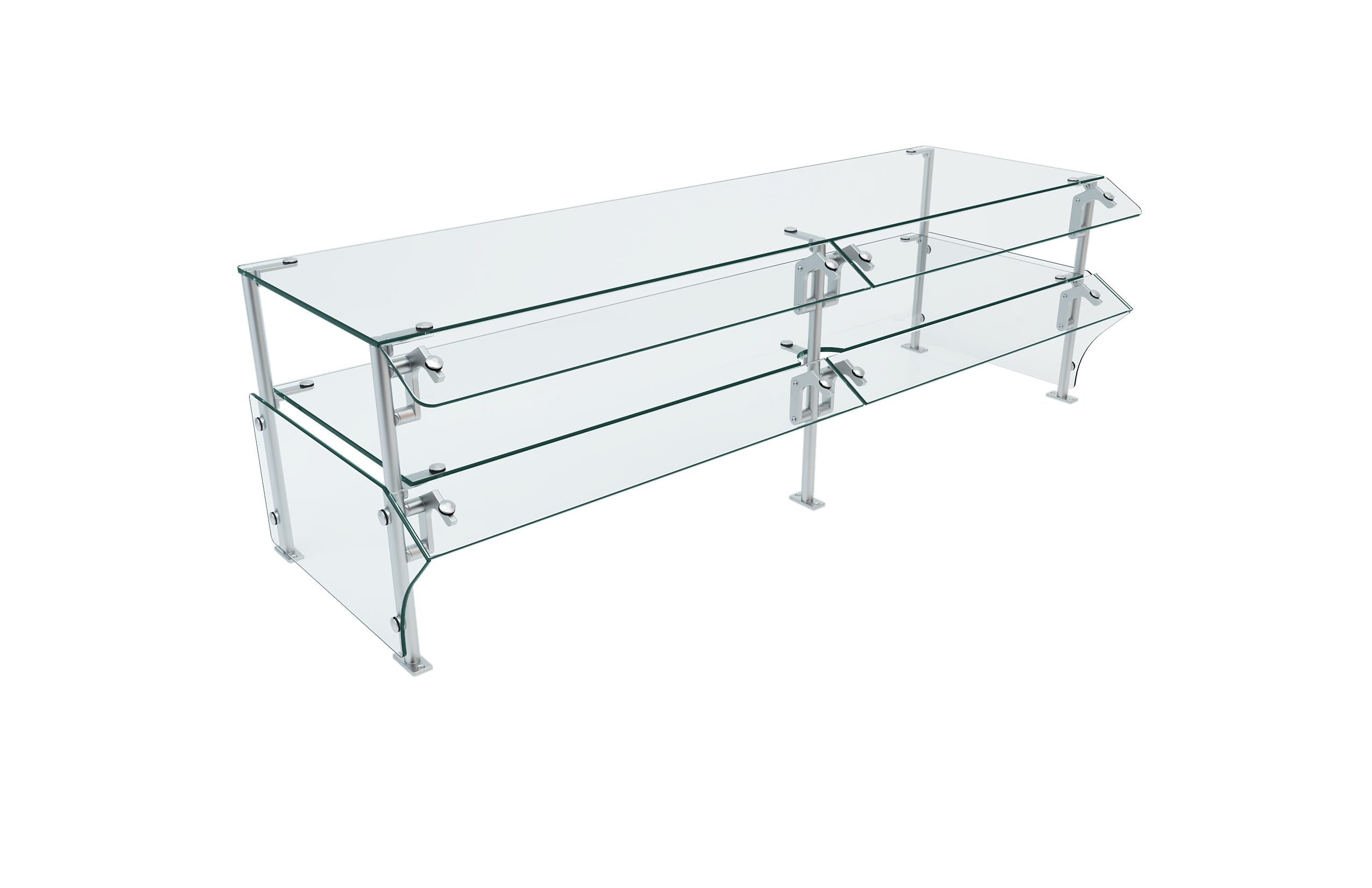 Versa-Gard 2-Tier Single-Sided Food Protector with Dual Angled Front Panels