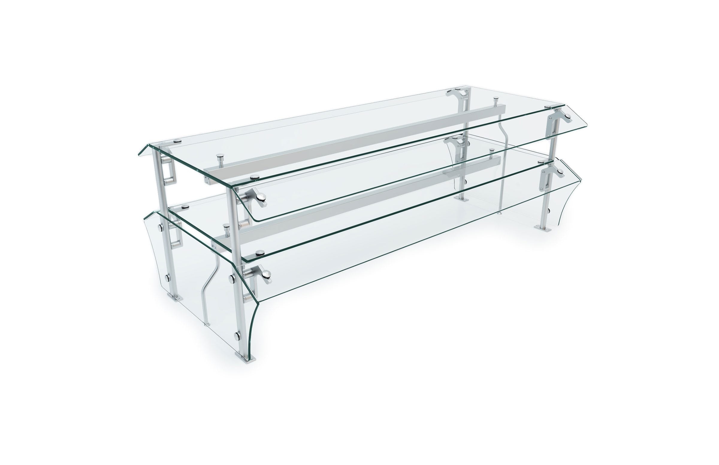 Versa-Gard 2-Tier Double-Sided Food Protector with Dual Angled Front Panels
