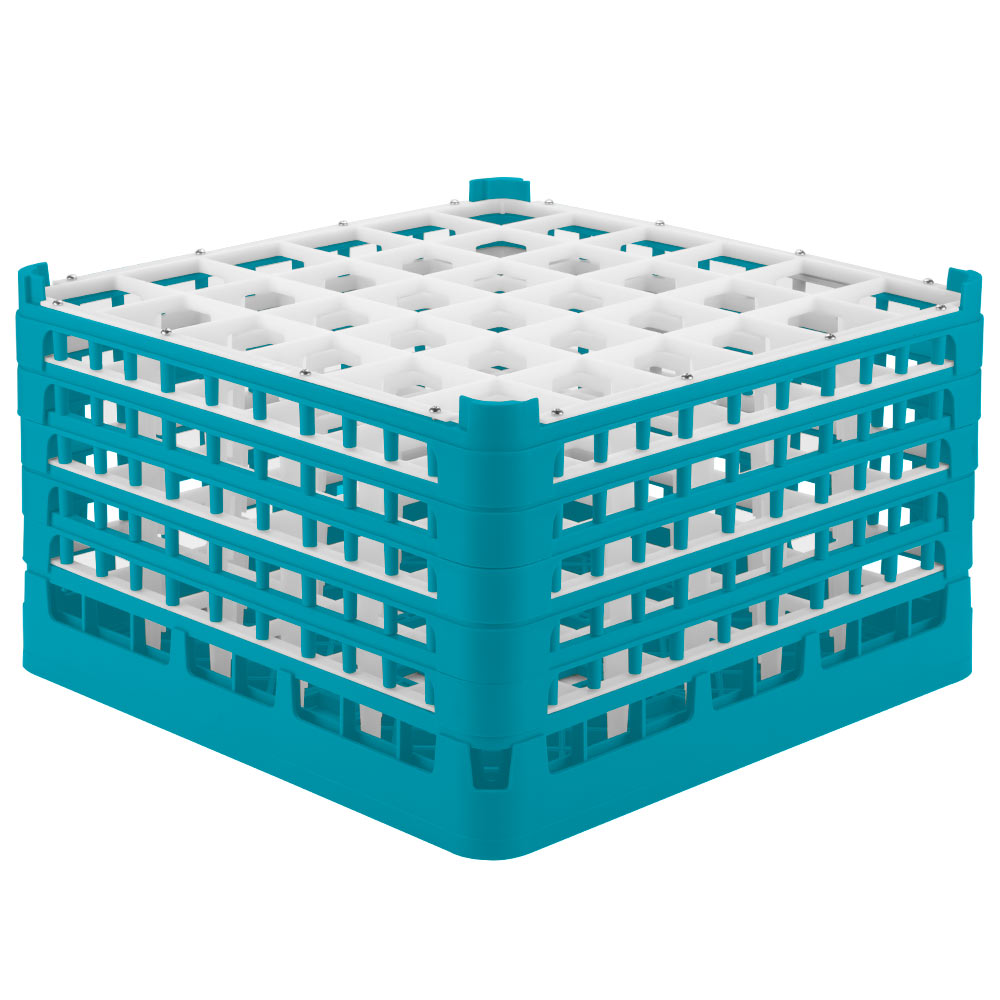 36-compartment XXX-tall plus Signature full-size compartment rack in Light Green and top extender in Light Green