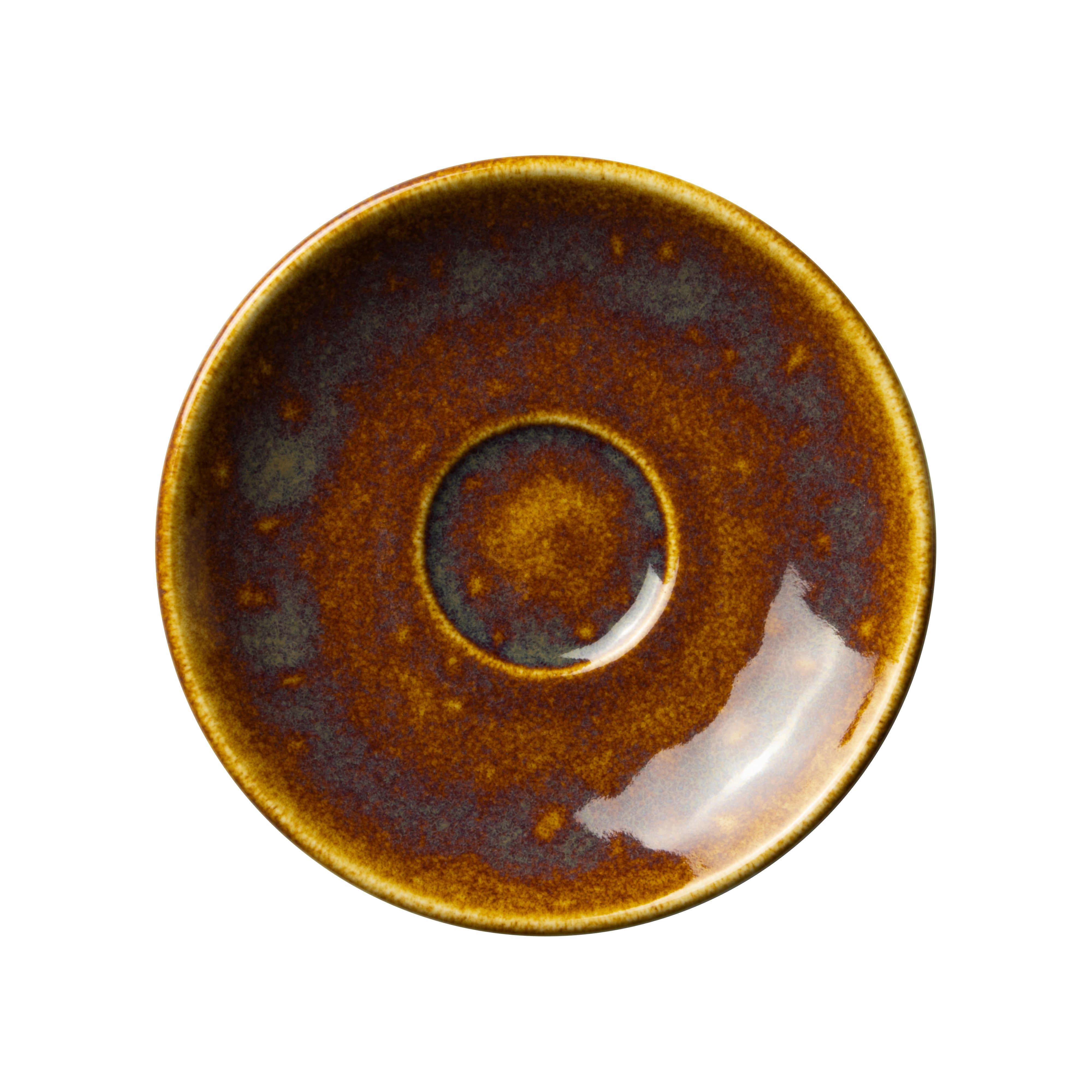 Liv Saucer 5.0" Dia. Vesuvius Amber
