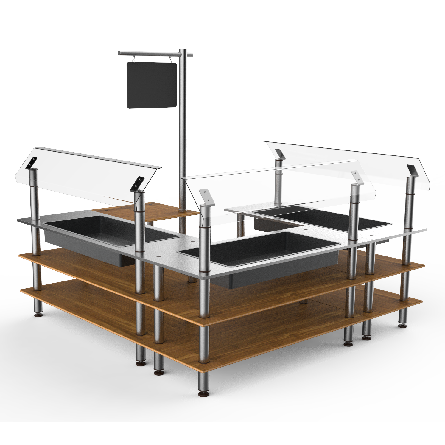 Self Serving Chilled Station L 100.5" W 100.5" Modular