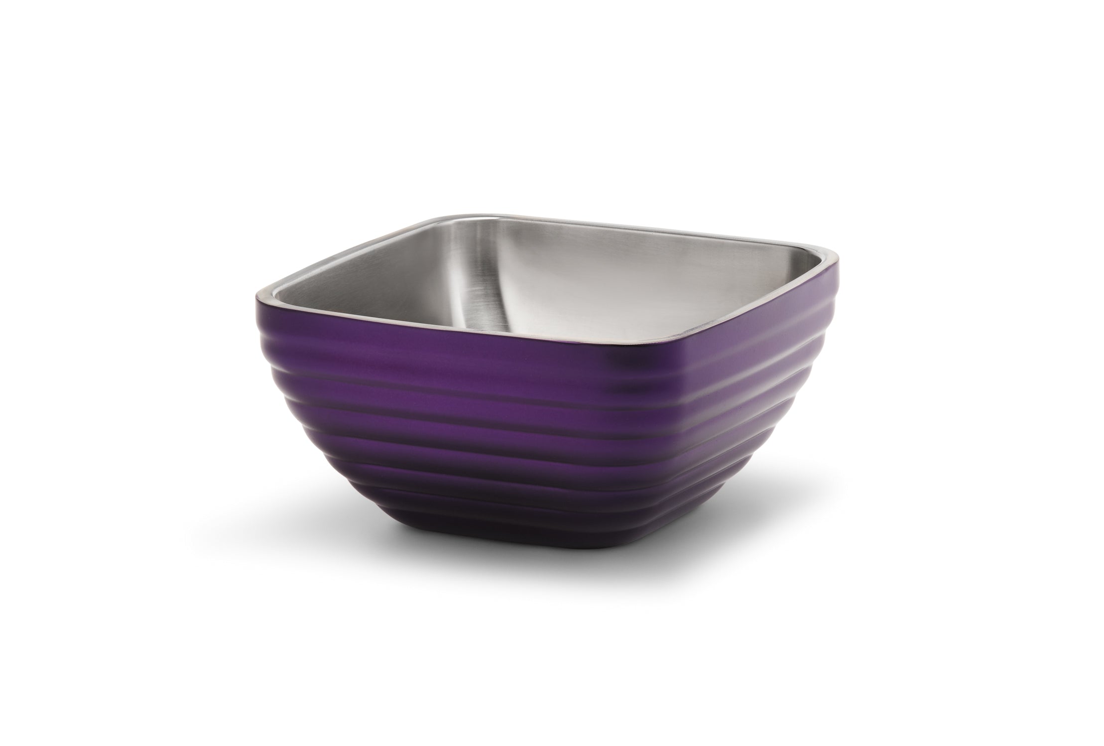 3.2-quart Square Colored Double-Wall Insulated Serving Bowl in Passion Purple