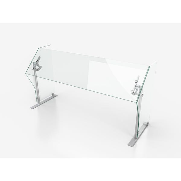 Versa-Gard FreeStyle Portable Self-Service Glass Food Shield, 54" x 28"