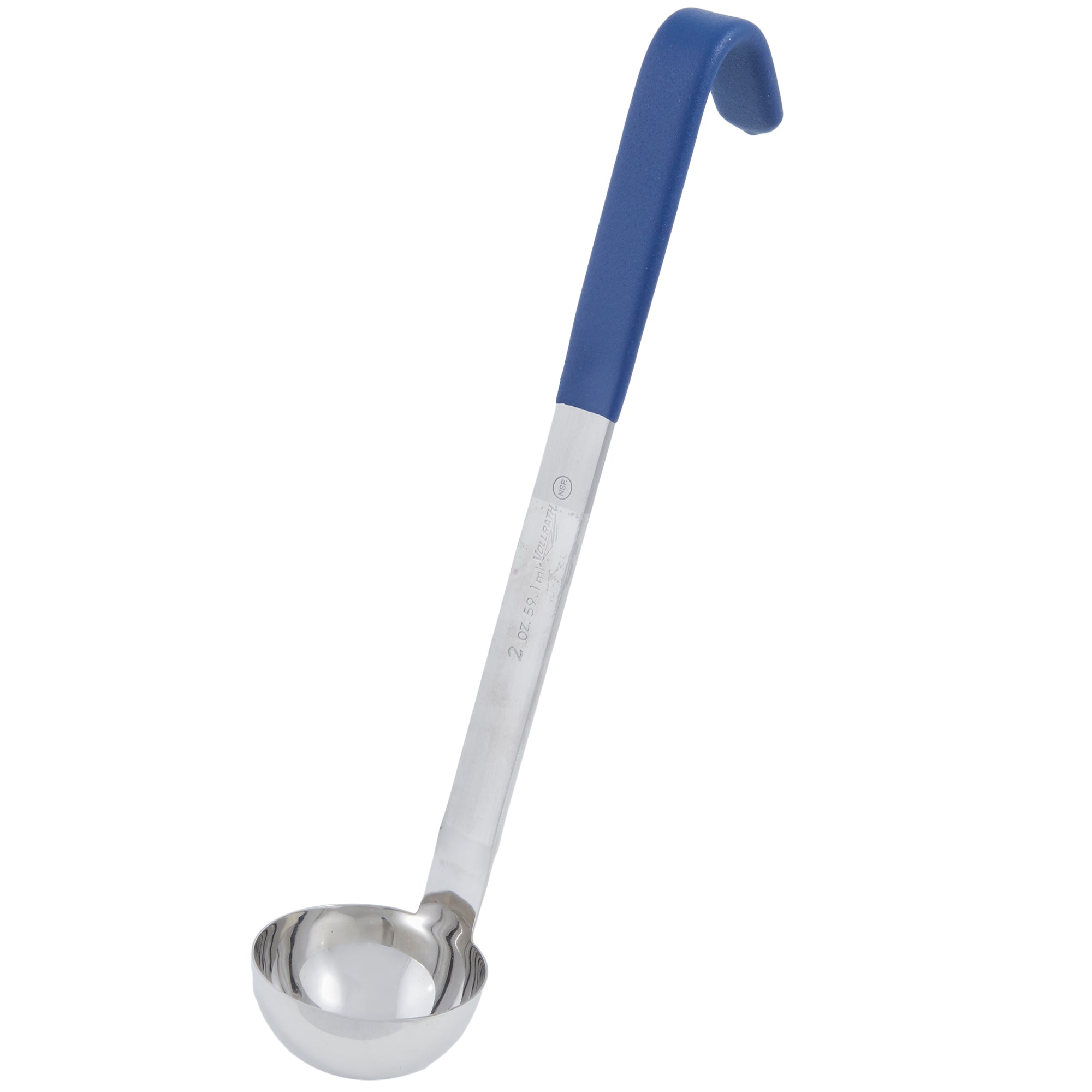 2-ounce stainless steel ladle with blue Kool-Touch® handle