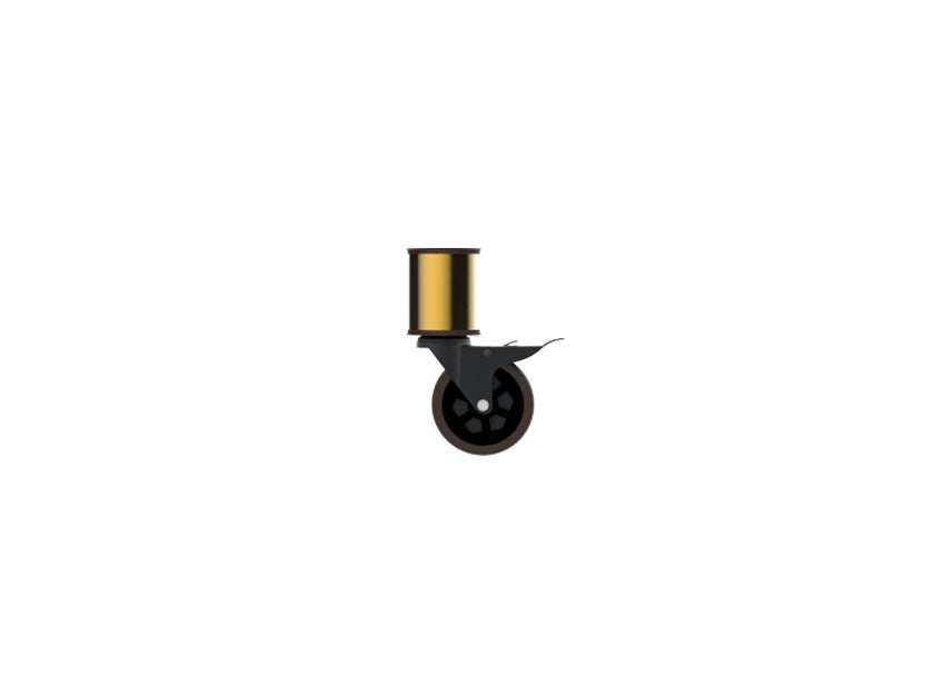 Caster With Brake & Segtment Adaptor Modular