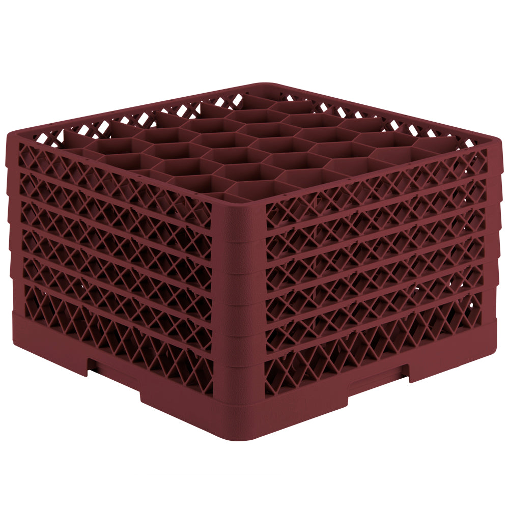 Traex® Full-Size Rack Max® Compartment Racks with five extenders in Burgundy