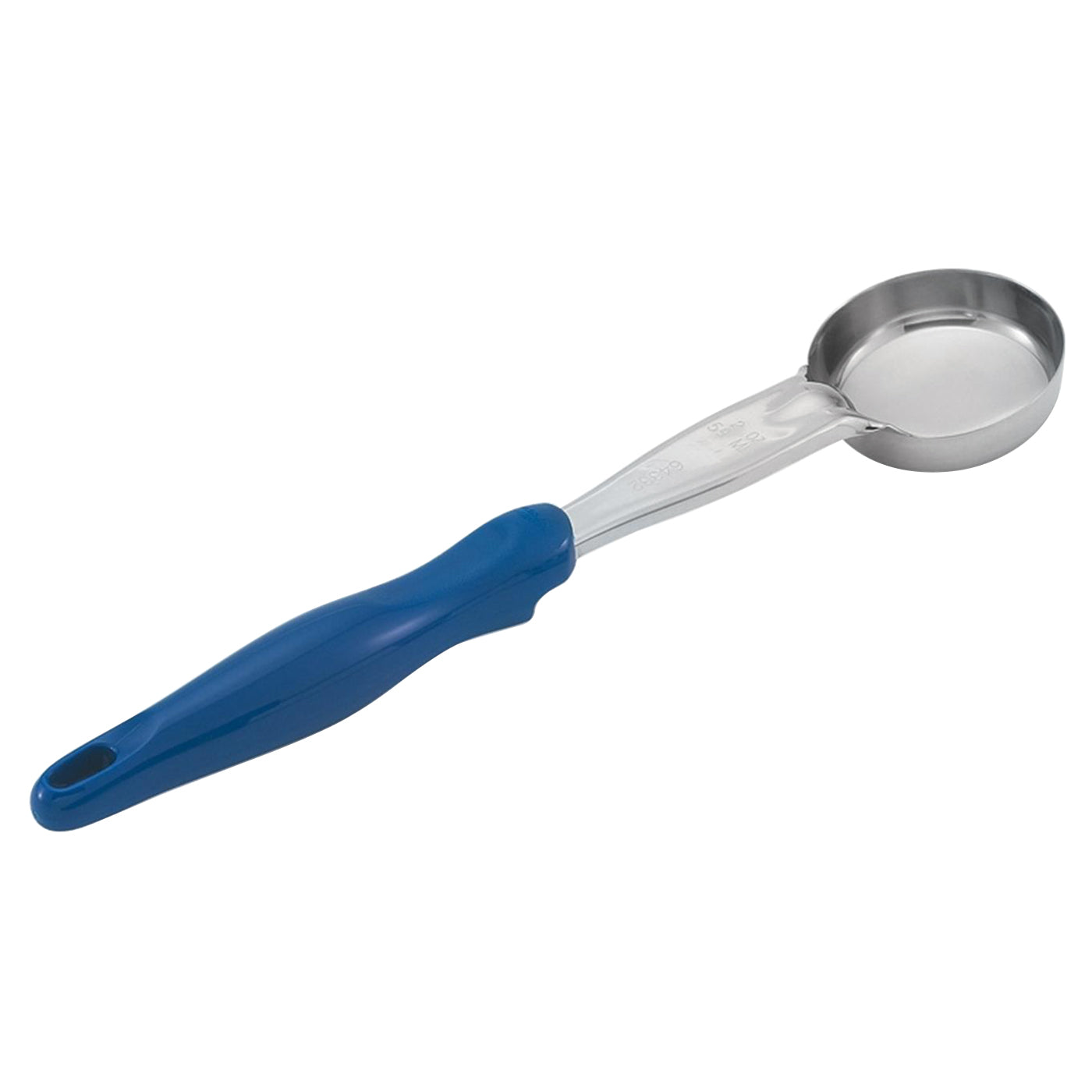 2-ounce 12.64 IN one-piece heavy-duty solid round Spoodle® utensil with blue nylon handle