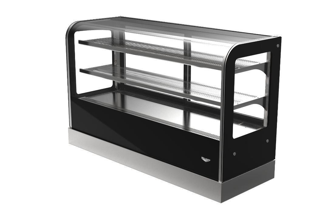 60-Inch-Wide 120-Volt Cubed-Front Countertop Heated Deli Display Case with Rear Access