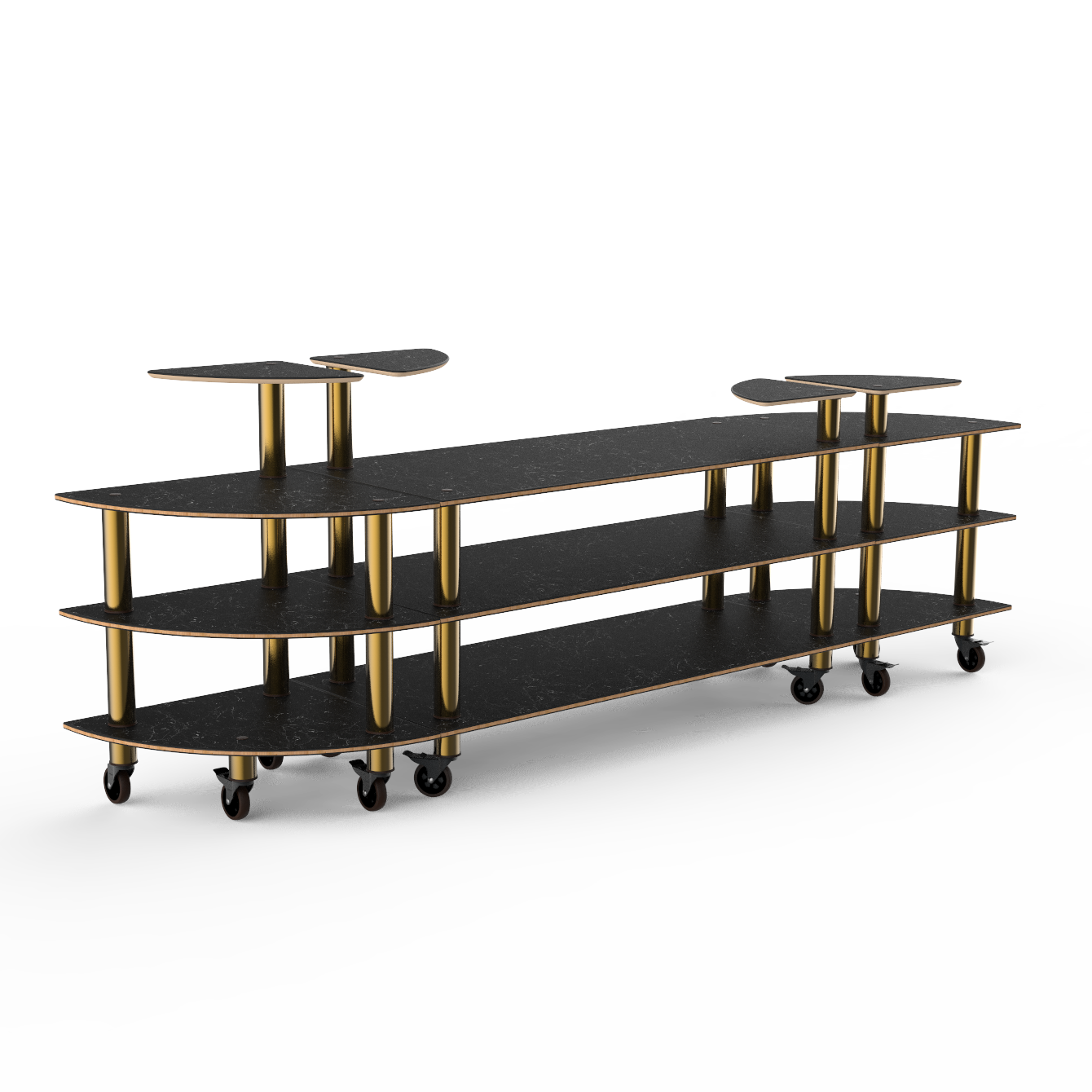 Classic Curved Buffet Station L 130.0" W 29.5" Modular