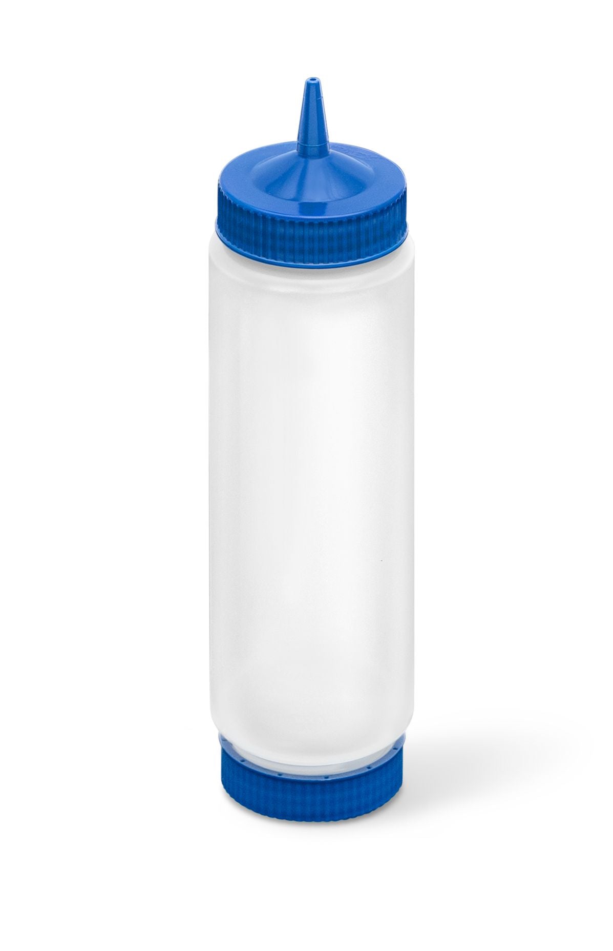 24 oz. Traex® Fifo Clear Squeeze Dispenser with Blue Single Tip and Base Cap