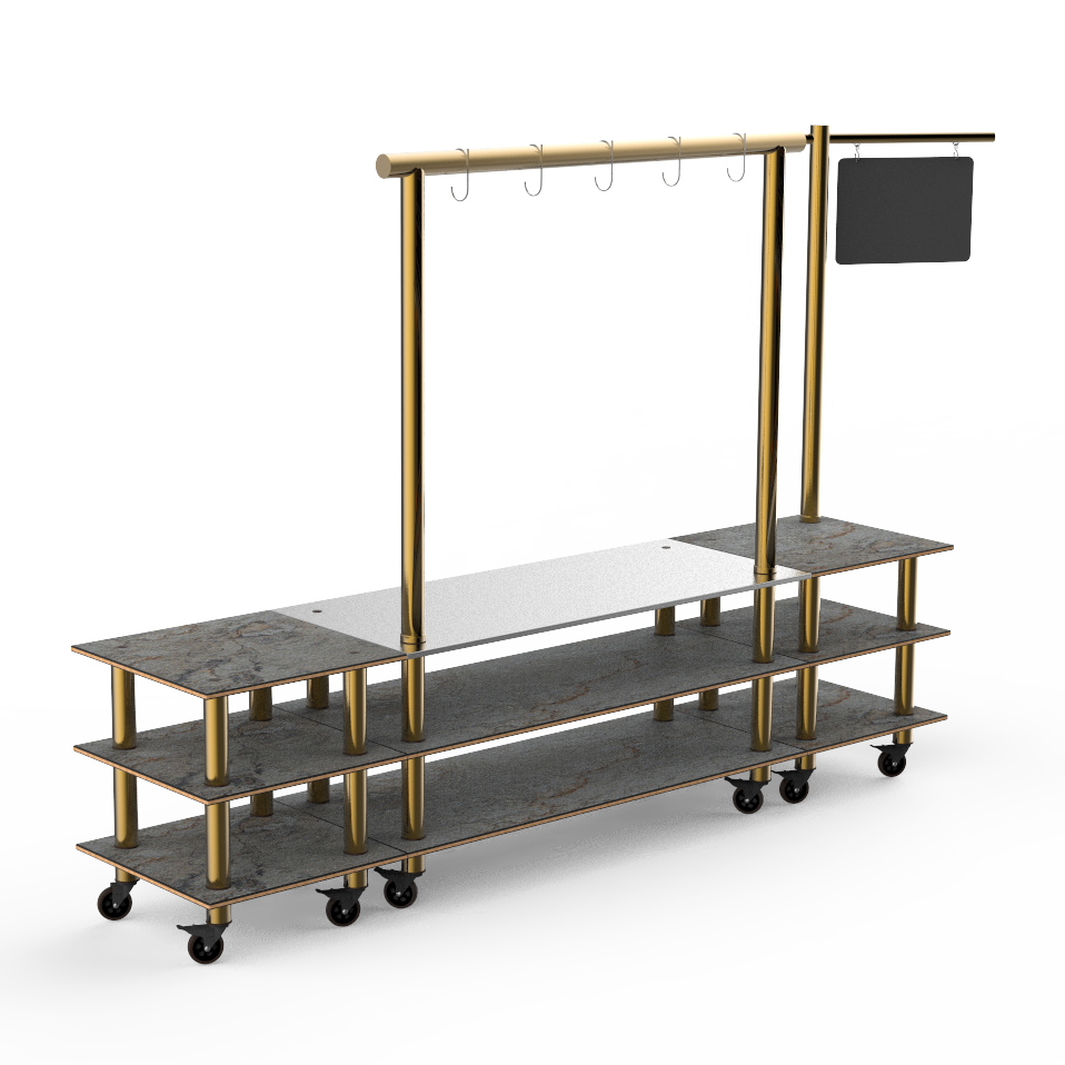 Pro Salsa Bar Station L 130.0" W 29.5" Modular