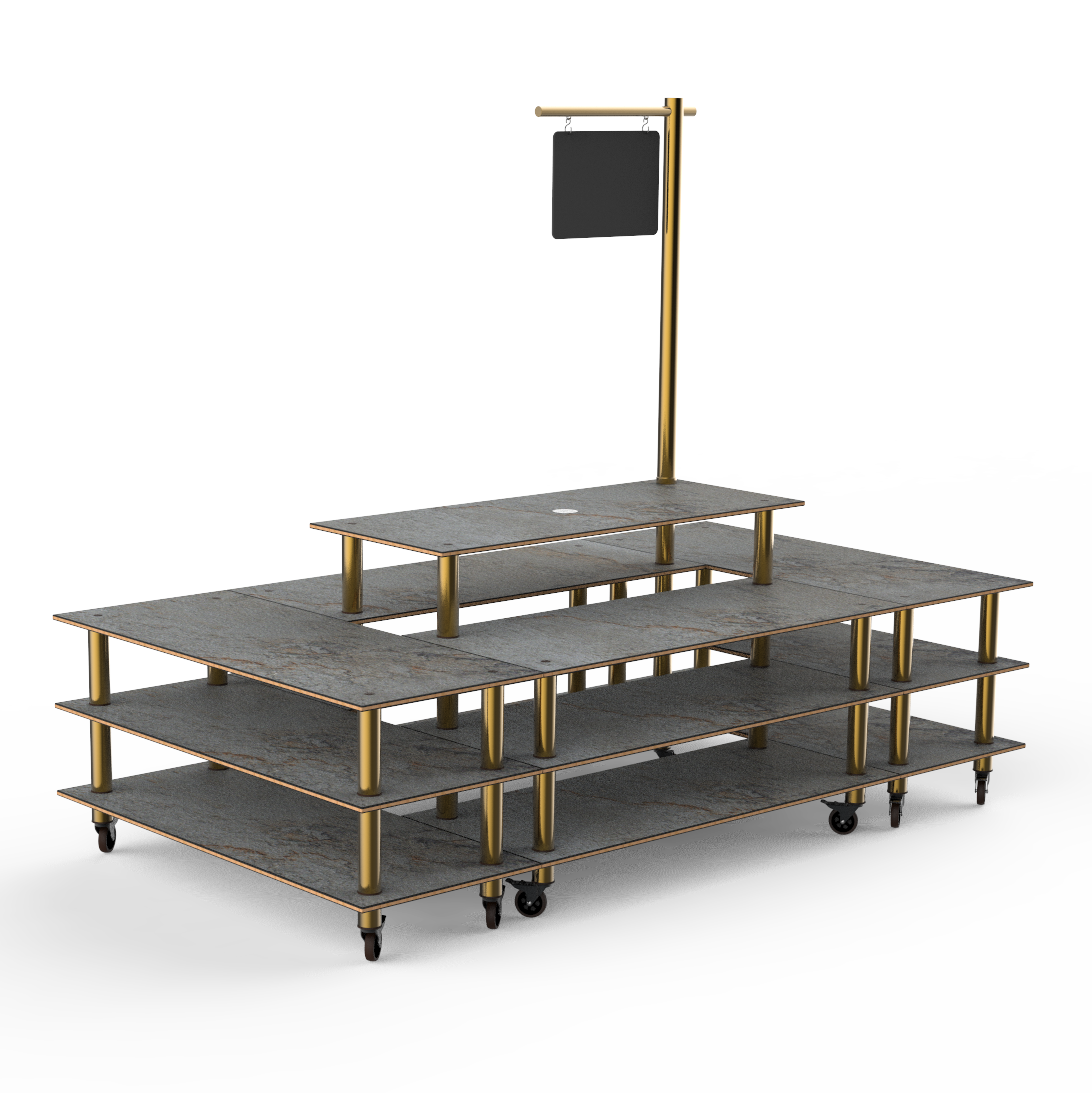 Market Square Station L 130.0" W 71.0" Modular