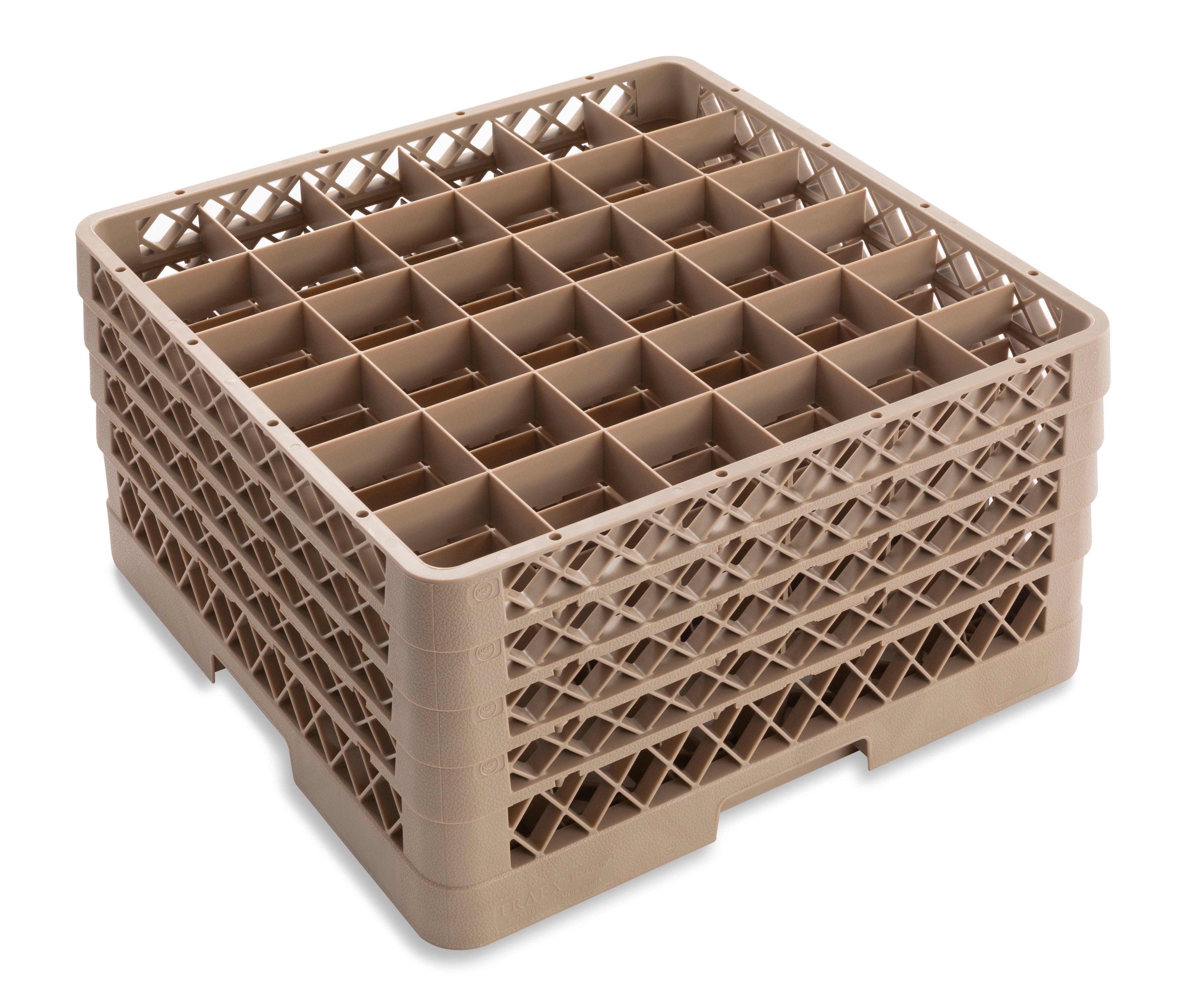 Traex® full-size square 36 compartment rack