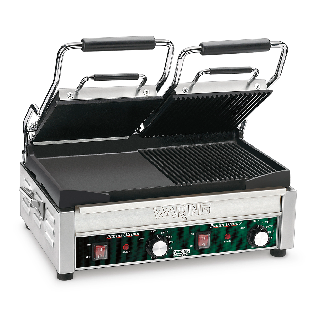 Dual Surface Panini Grill, electric, double, 17" x 9-1/4"