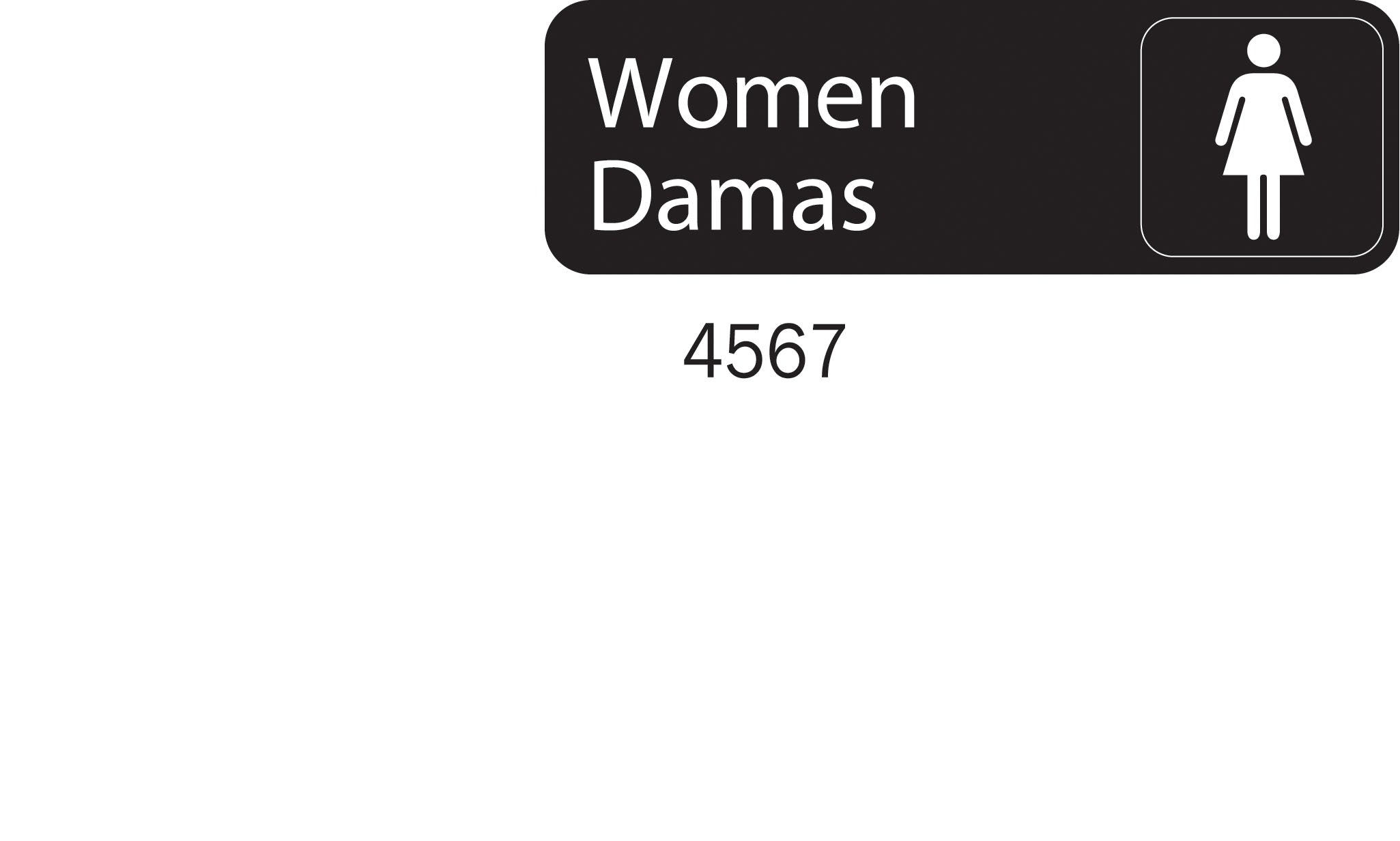 Foreign Language Symbol Signs - Women/Damas
