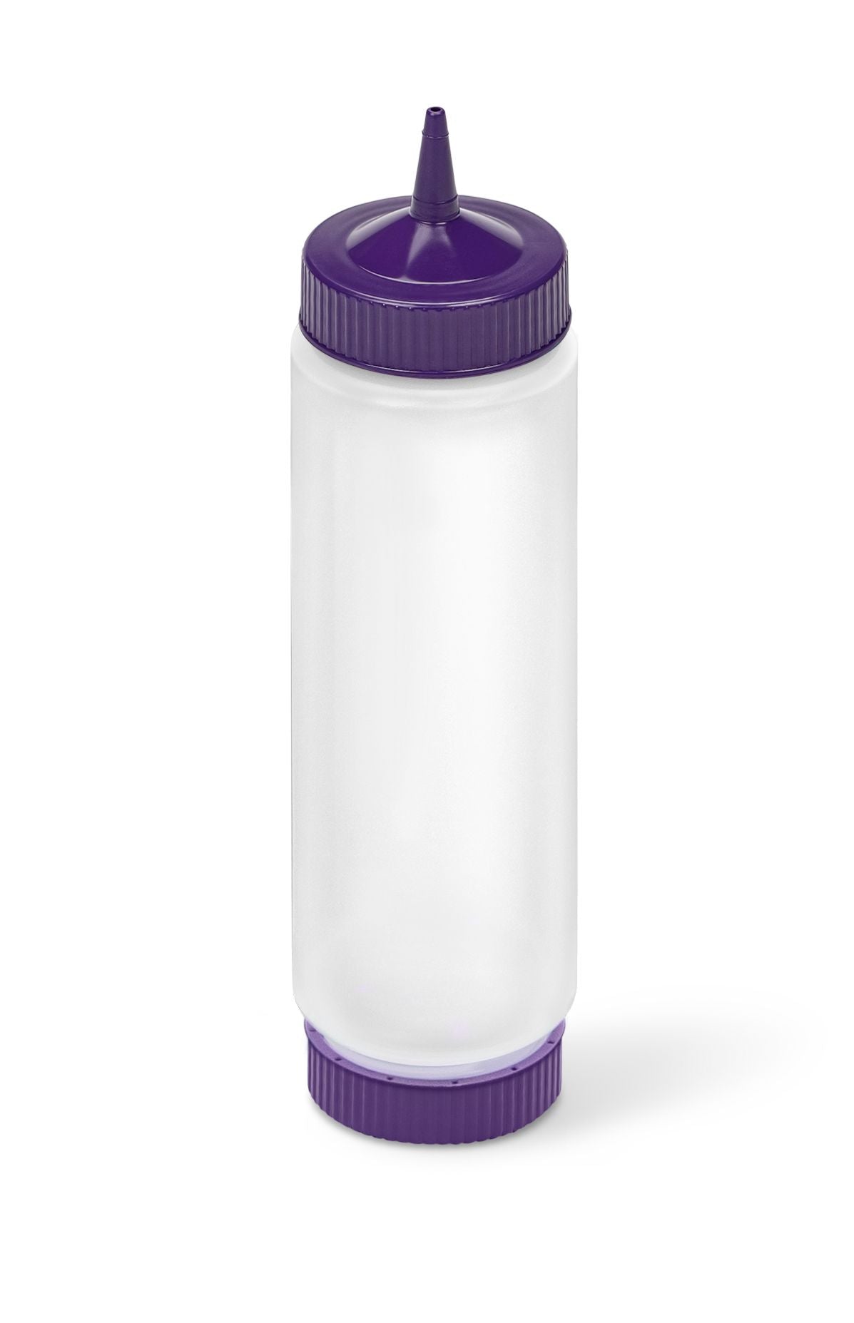 24 oz. Traex® Fifo Clear Squeeze Dispenser with Purple Single Tip and Base Cap