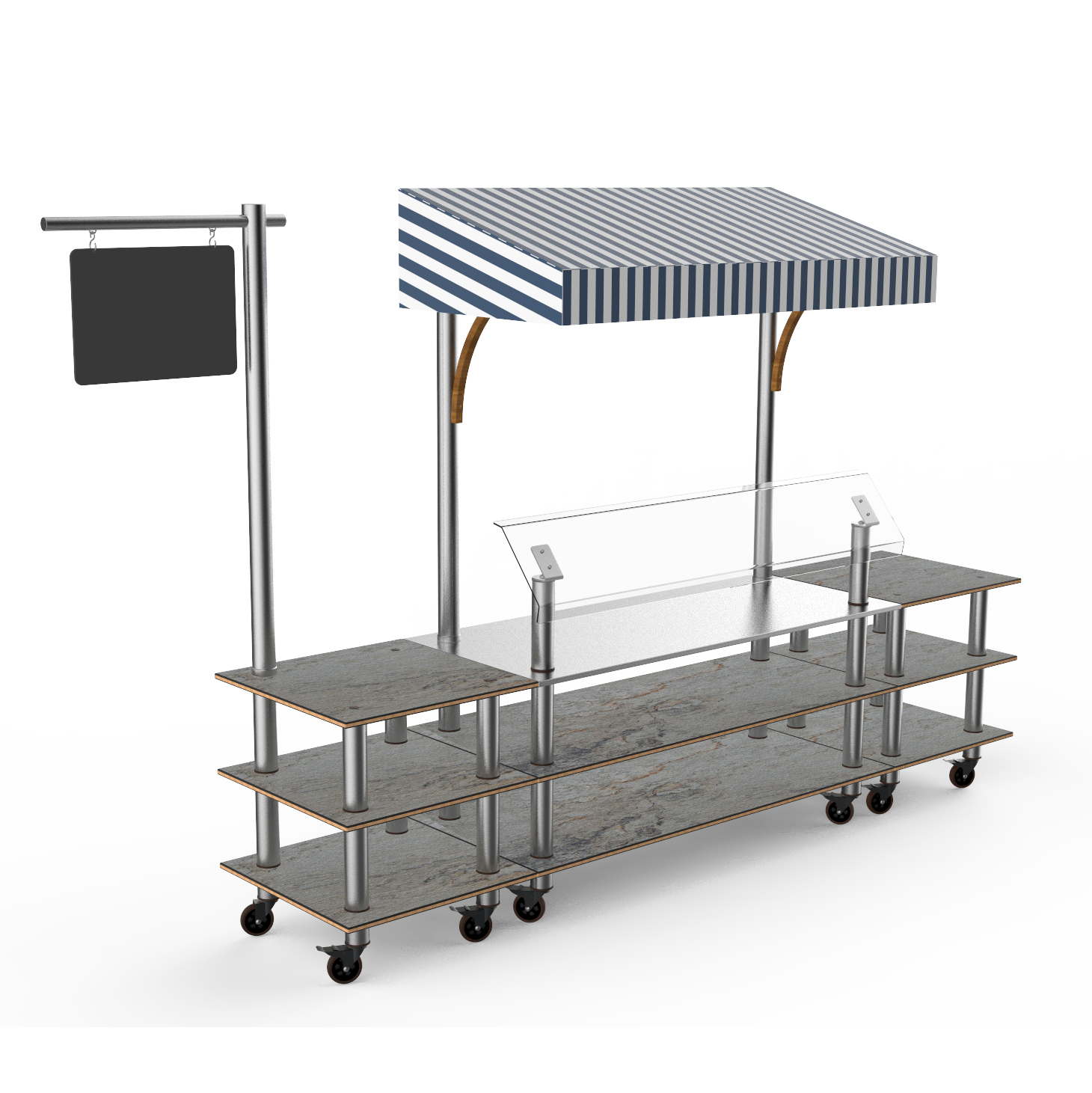 Classic Canopy Station L 130.0" W 33.0" Modular