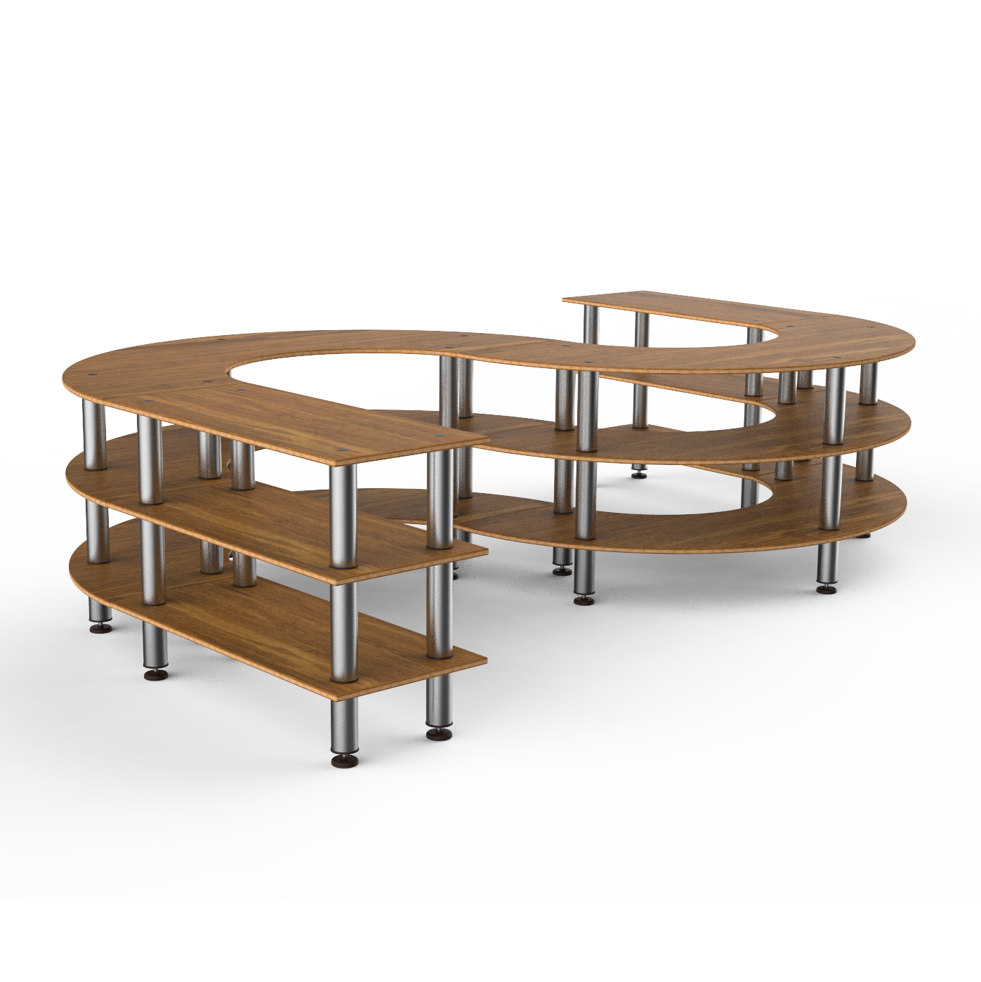 Large S Buffet Station L 141.0" W 88.0" Modular